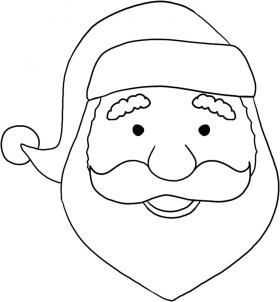 280x302 How To Draw A Cartoon Santa Face Step 4 Christmasing - Simple Santa Sketch