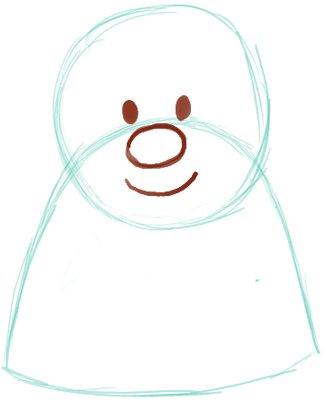 358x442 Easy Instructions For How To Draw Santa Clause For Kids - Simple Santa Sketch