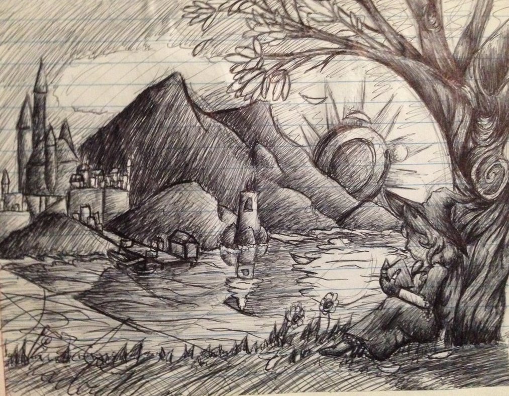 1013x788 Quick Simple School Sketch By Slenderbrine123 - Simple School Sketch