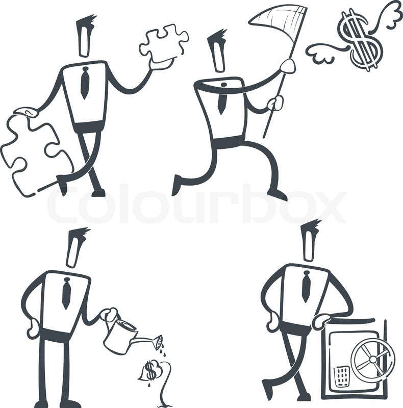 790x800 Vector Illustration Of A Simple Sketch Characters For Use In - Simple Sketch Design