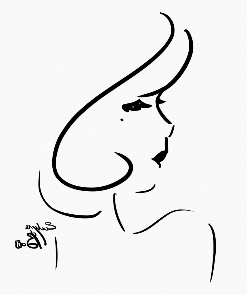 859x1024 Easy Sketch Drawings Easy Sketch Of Girl Face Easy Sketches Of - Simple Sketch Images