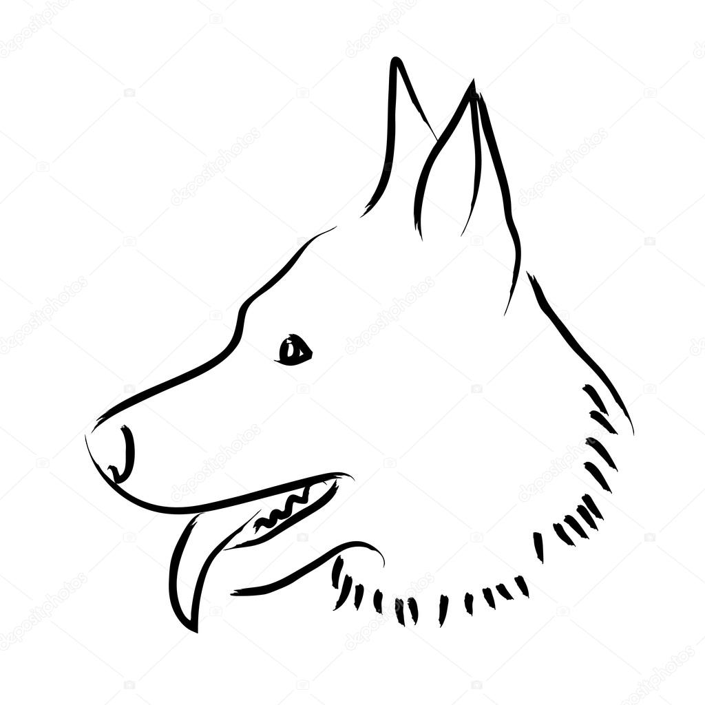 1024x1024 Pictures Simple Sketch Of A Dog, - Simple Sketch Images