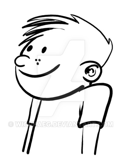 400x513 Boy - Simple Sketch Of A Boy