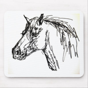 307x307 Horse Sketch Mouse Pads Zazzle Au - Simple Sketch Of A Horse
