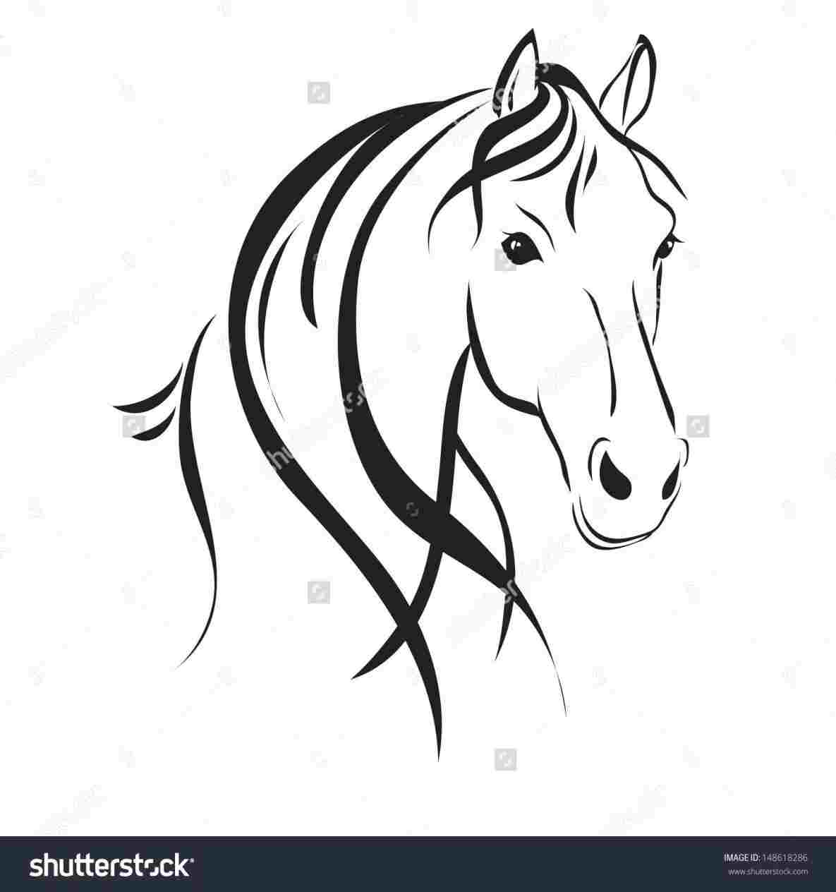 1185x1264 Horse Drawing Simple - Simple Sketch Of A Horse