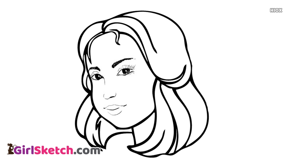 934x534 Little Girl Simple Sketch - Simple Sketch Of Girl