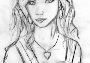 300x210 Beautiful Pencil Simple Sketch Of Girls Photos Beautiful Girl - Simple Sketch Of Girl