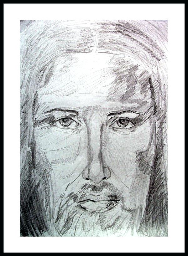 600x818 Jesus Face Drawing How To Draw New Pencil Drawings Colored Simple - Simple Sketch Of Jesus