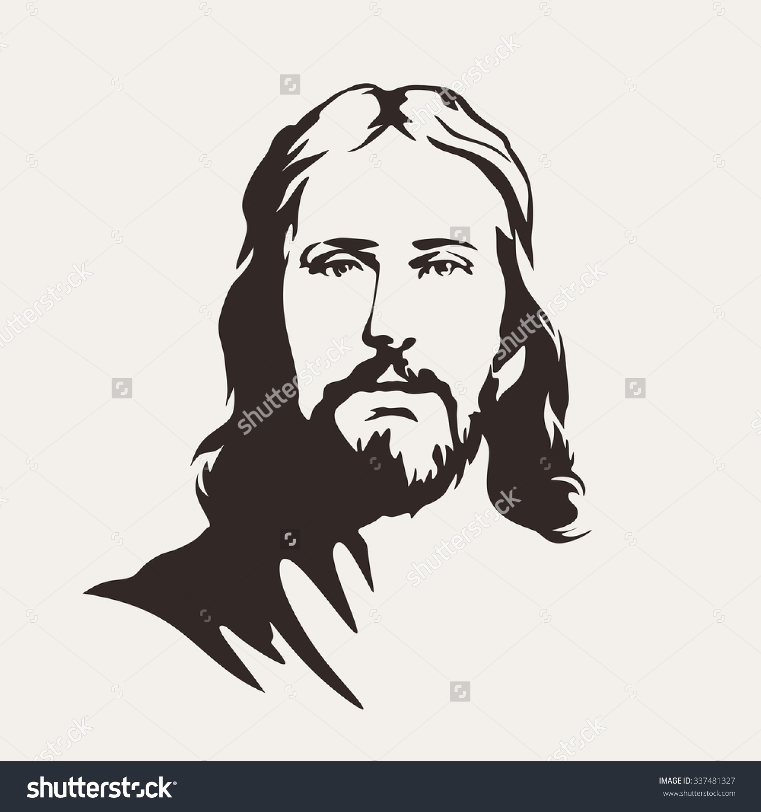 1500x1600 Jesus Christ Hd Clipart - Simple Sketch Of Jesus