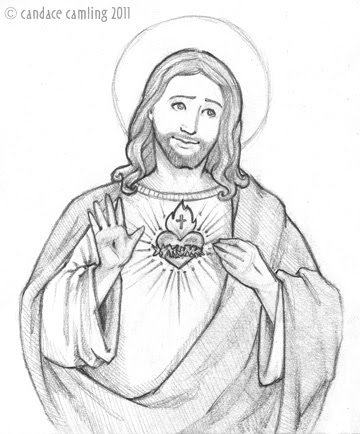 360x434 Simple Jesus Sketch - Simple Sketch Of Jesus