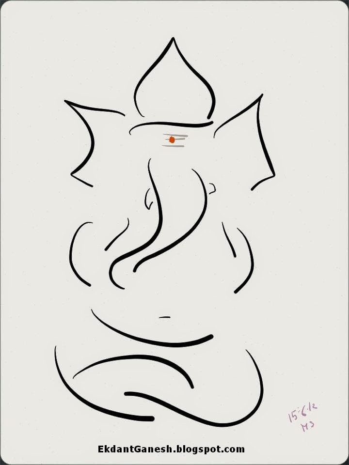 720x960 Ekdant Ganesh Very Very Simple Yet Attractive Sketch Of Ganeshji - Simple Sketch Of Lord Ganesha
