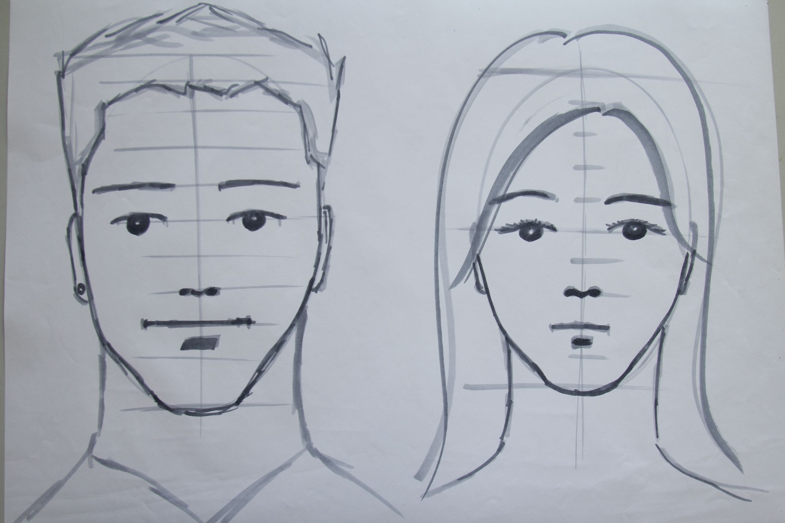 2592x1728 Pictures Human Face Simple Sketch, - Simple Sketch Pictures