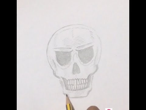 480x360 Simple Skull Drawing Tutorial (Step By Step) - Simple Skull Sketch