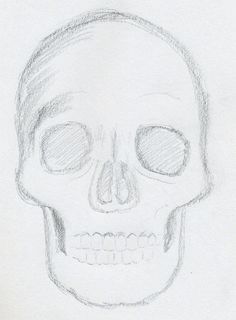 236x320 Easy Skull Drawings For 9 Year Olds - Simple Skull Sketch