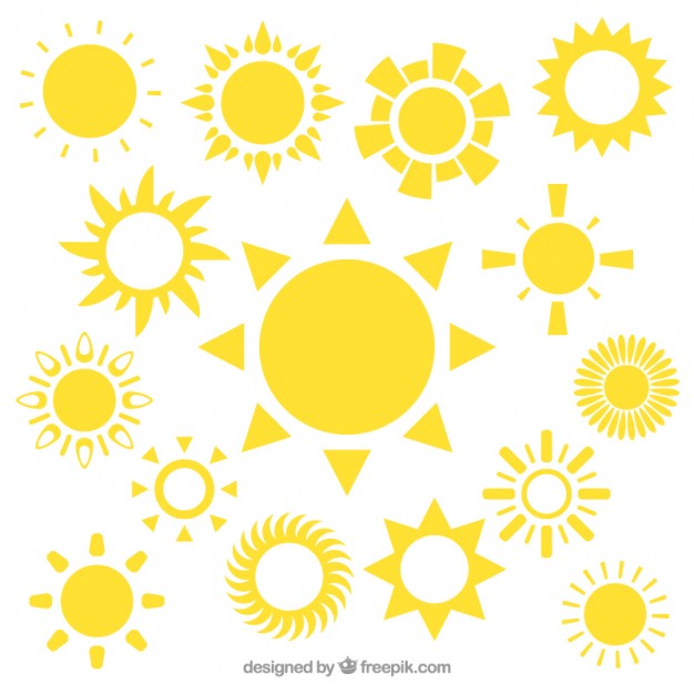 626x626 Yellow Sun Icons Vector Free Download - Simple Sun Sketch