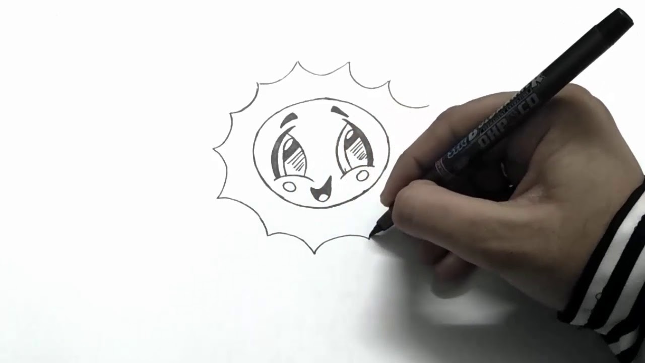 1280x720 How To Draw A Sun - Simple Sun Sketch