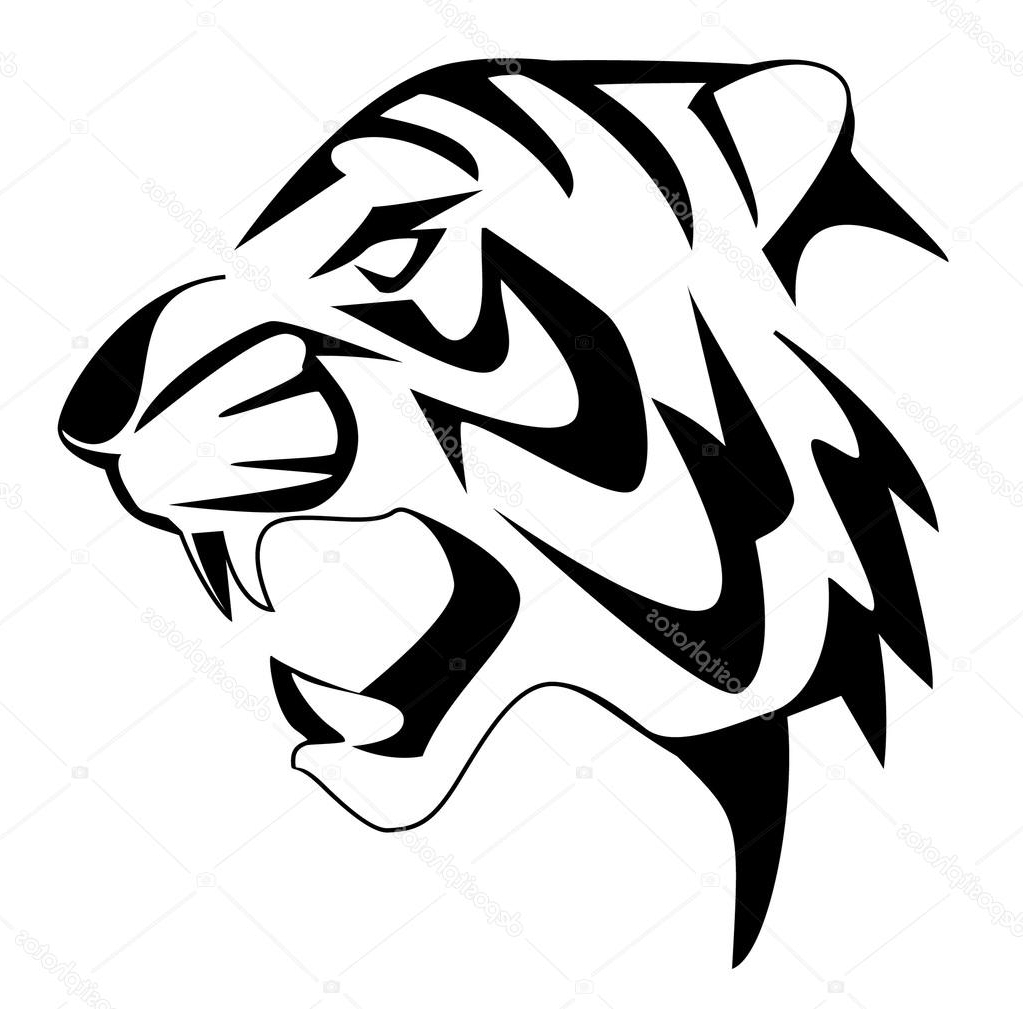 1023x1009 Tiger Face Image Sketch Simple Tiger Face Drawing Easy Tiger Face - Simple Tiger Sketch