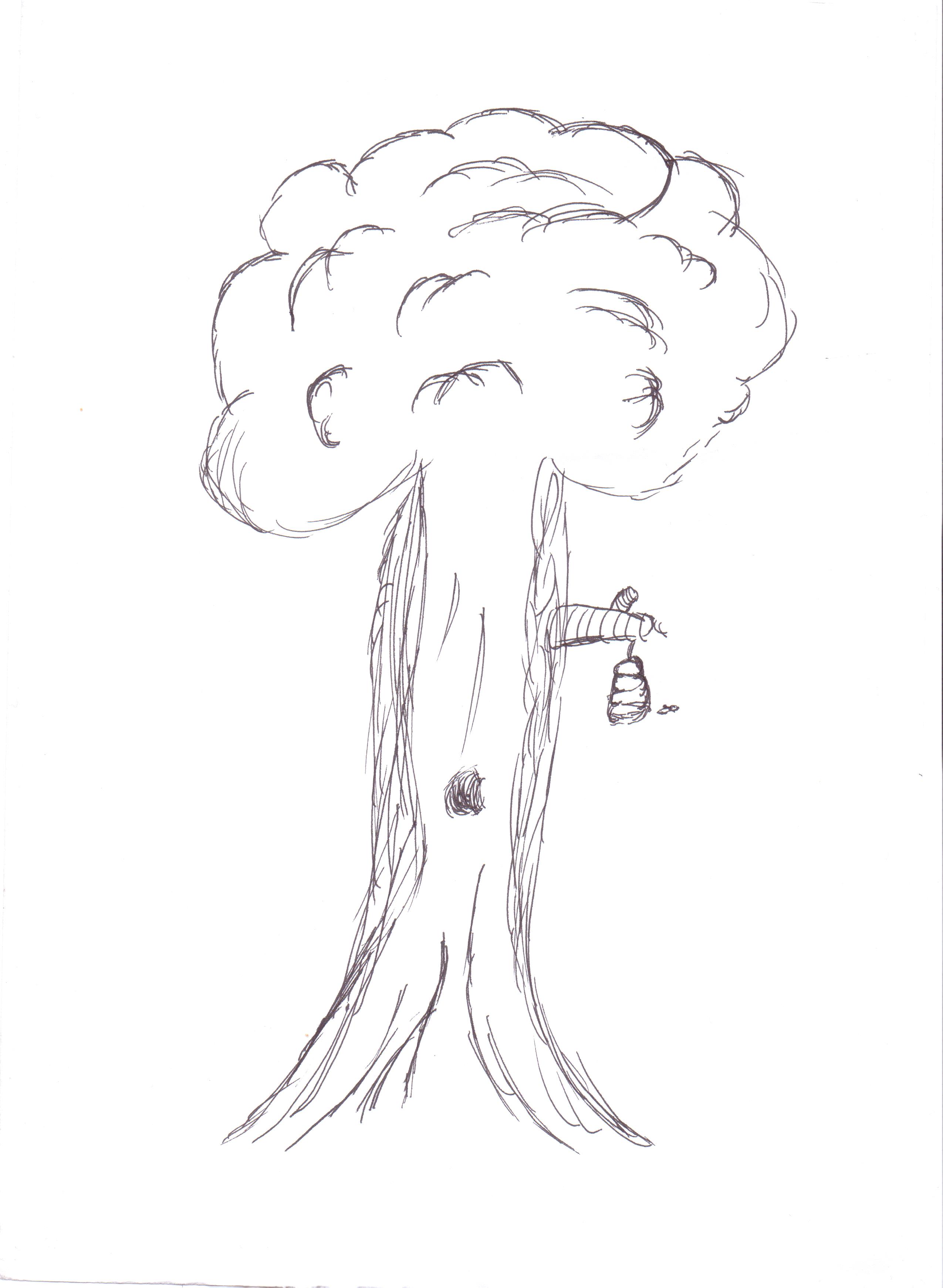 2550x3480 Simple Tree Sketch - Simple Tree Sketch
