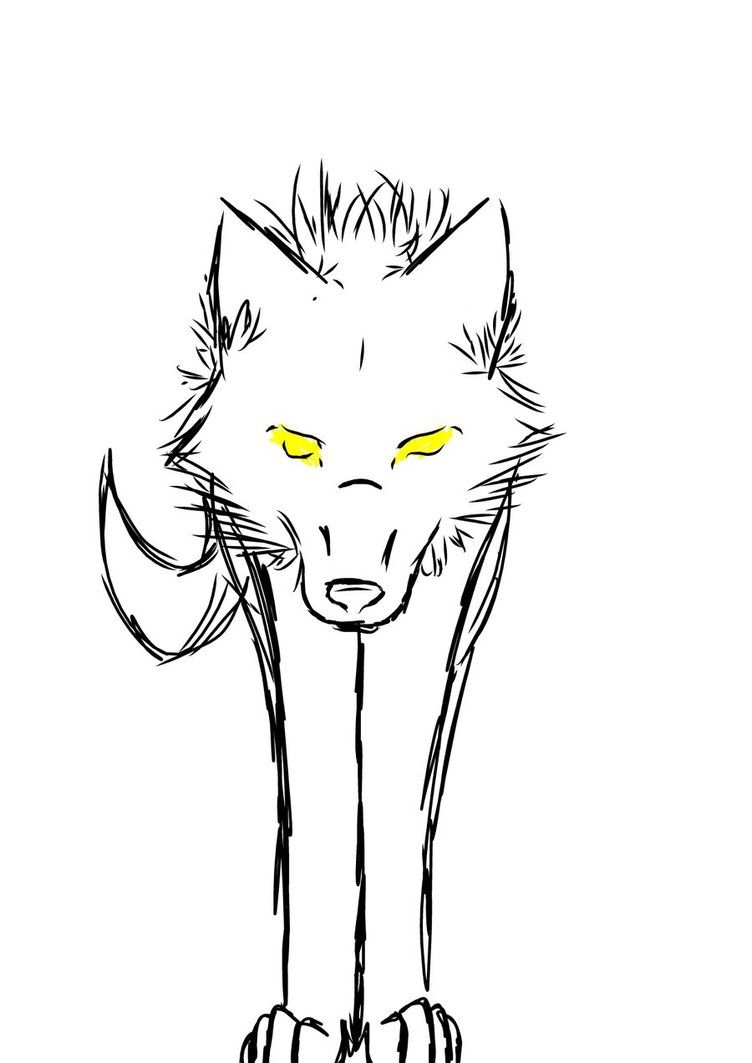 752x1063 Simple Wolf Sketch By Dkpally Art - Simple Wolf Sketch