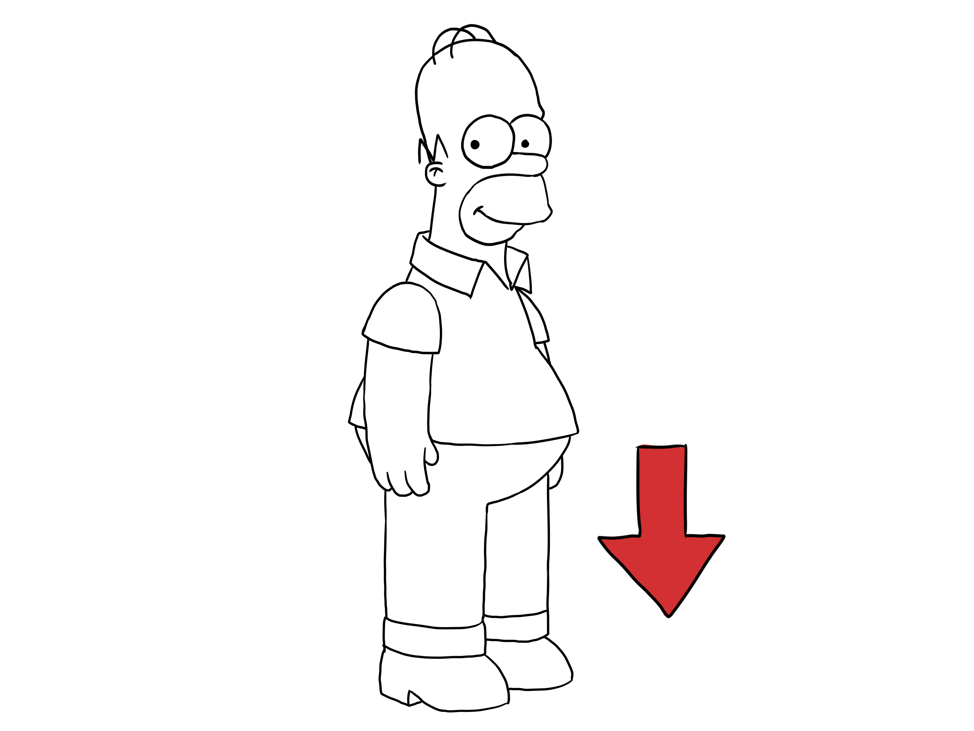 3200x2400 How To Draw Homer Simpson (With Pictures) - Simpsons Sketch