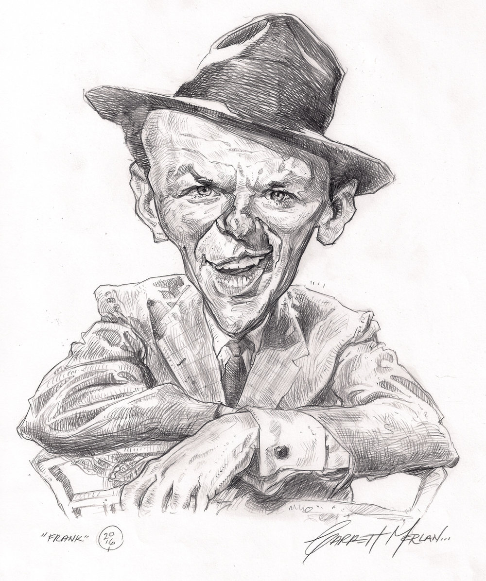 1000x1196 Frank Sinatra Garrett Morlan - Sinatra Sketch