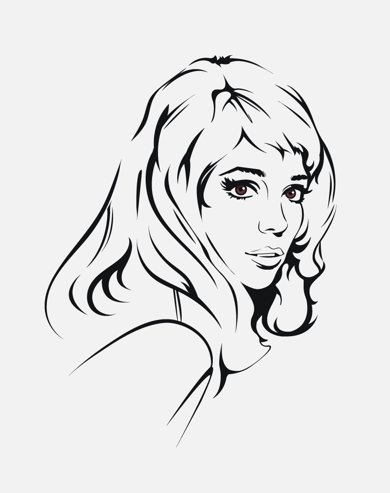 790x1000 Nancy Sinatra - Sinatra Sketch