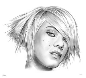 300x275 Pink Singer Drawings Fine Art America - Singer Sketch