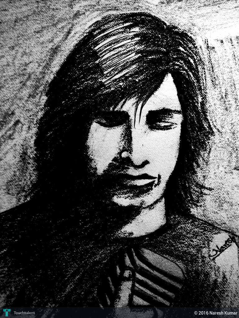 768x1024 Singer Kk Sketch Naresh Kumar Touchtalent - Singer Sketch