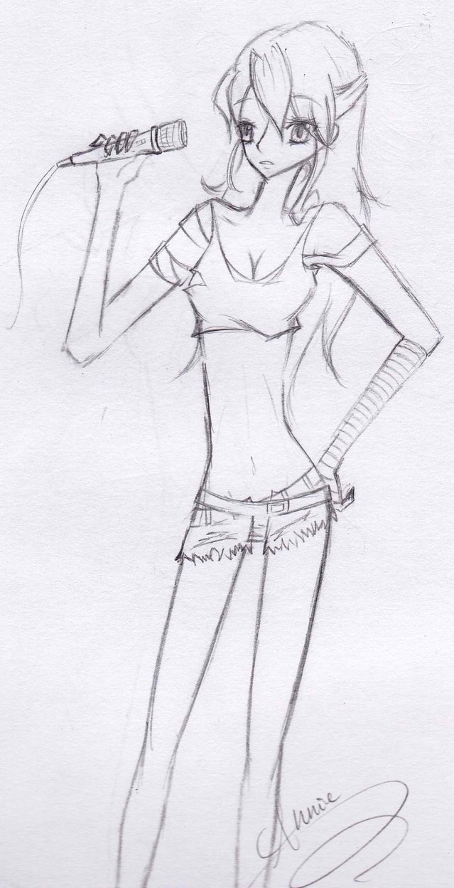 639x1248 Singer Sketch 01 By Anniecheng09 - Singer Sketch