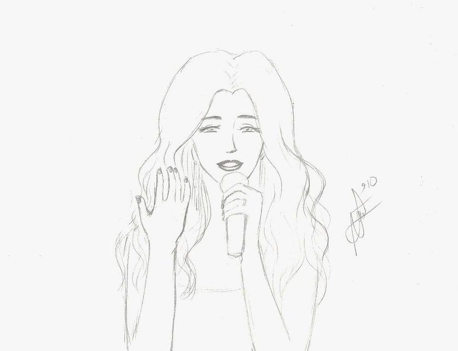 900x690 Singer Sketch By Natsu19 - Singer Sketch