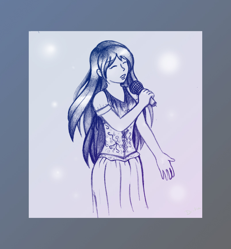 803x864 Singer Sketch By Drika111 - Singer Sketch