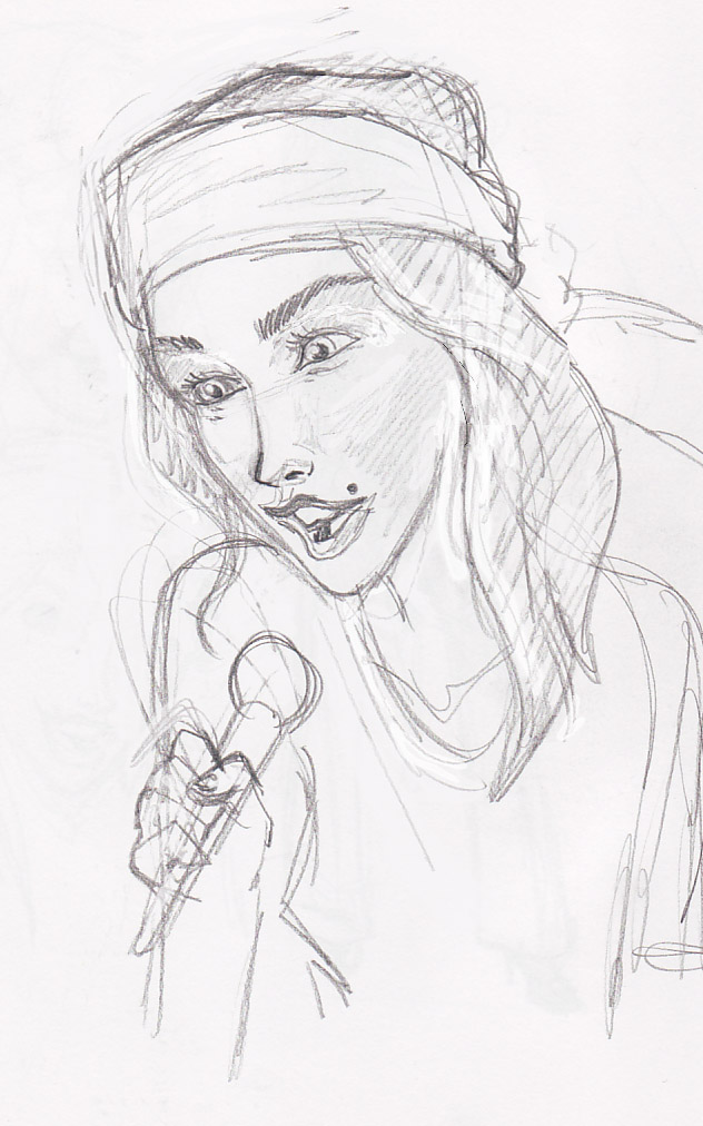 632x1012 The Singer - Singer Sketch