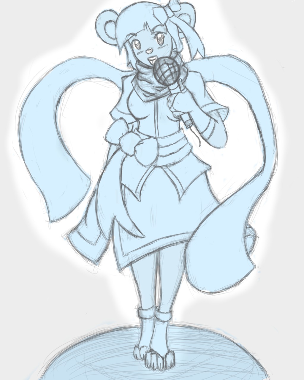 1024x1280 Singer Sketch Request By Yourfurryotaku - Singer Sketch