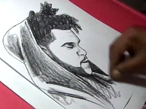 480x360 How To Draw Canadian Singer The Weeknd Drawing - Singer Sketch