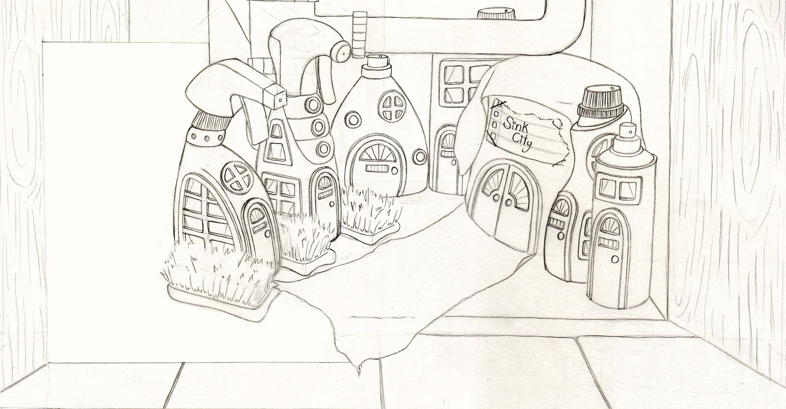 1600x832 Lucy Marie Illustration Sink City Sketch - Sink Sketch