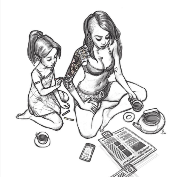 597x593 Sisters - Sisters Sketch