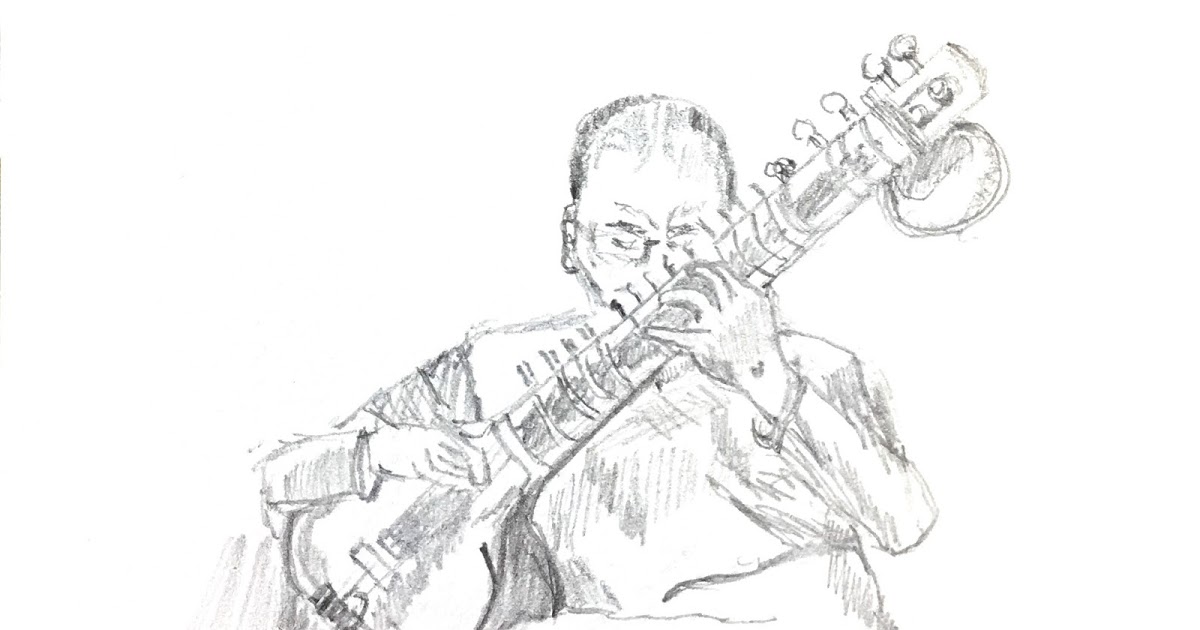 1200x630 Artbymeera Fingers At Play - Sitar Sketch