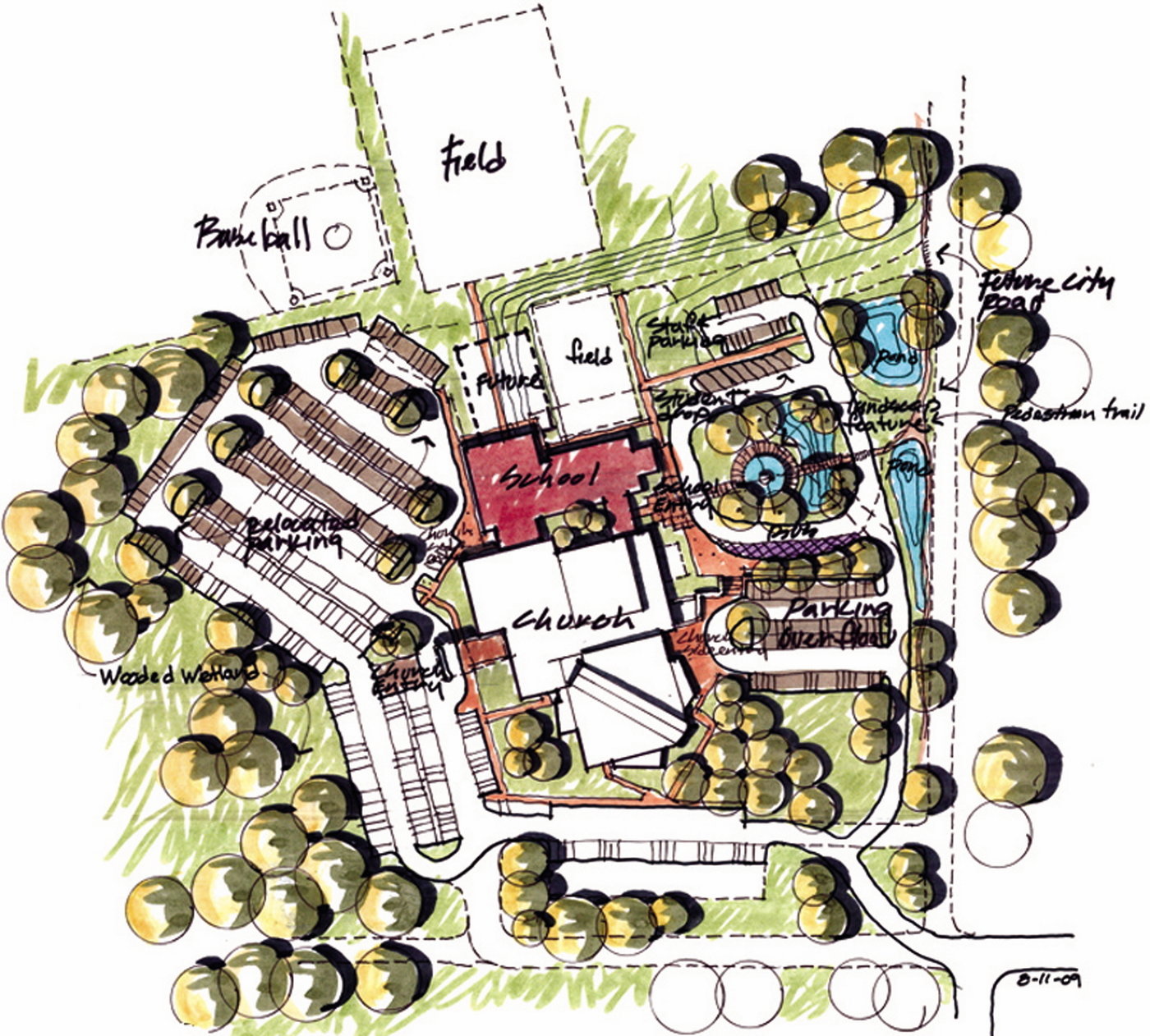 1400x1262 Concept Site Planning By Michael Pollock - Site Plan Sketch