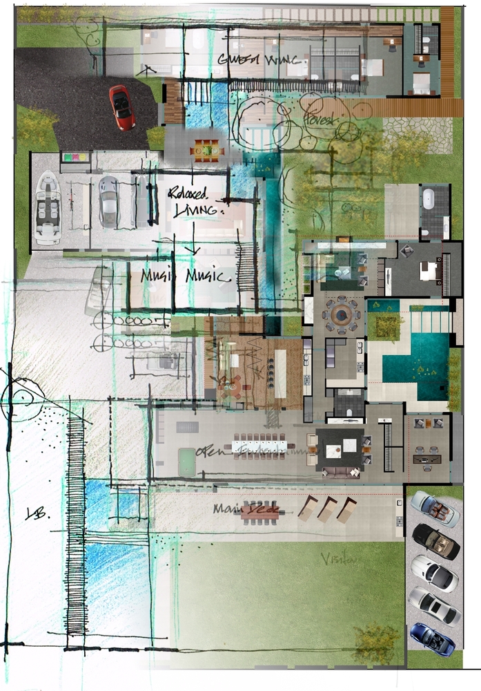 697x1000 Gallery Of Super Villa Wolf Architects - Site Plan Sketch
