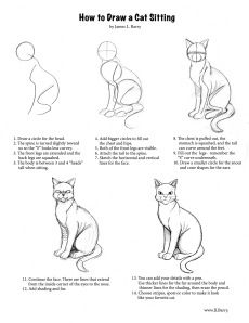 230x298 How To Draw A Cat Drawings Drawings, Cat Drawing - Sitting Cat Sketch