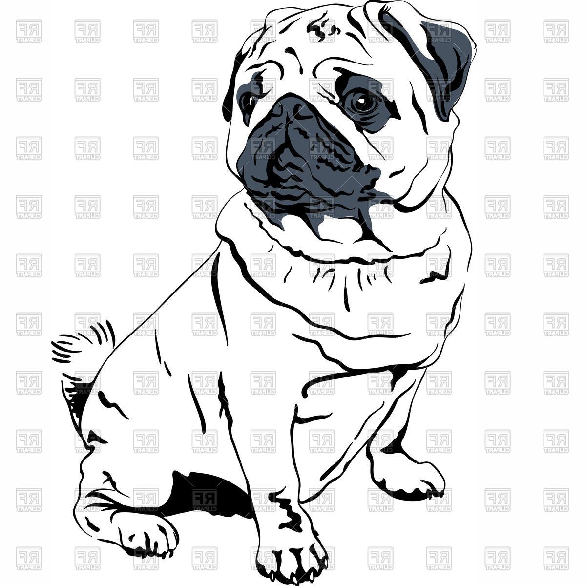 1200x1200 Top 10 Sketch Of Sitting Dog Pug Breed Download Royalty Free - Sitting Dog Sketch