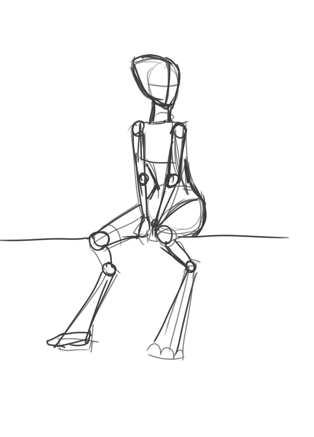 1000x1391 Sketch Greydar - Sitting Sketch