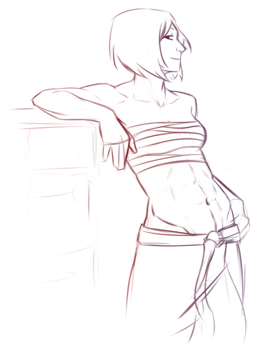 540x719 Korra Packs Tumblr - Six Pack Sketch