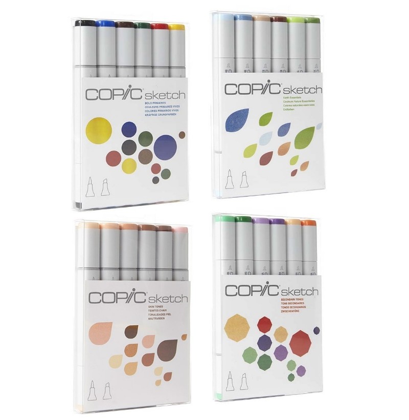 800x820 Copic 6pc Sketch Packs - Six Pack Sketch