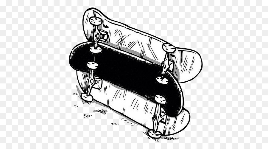 900x500 Skateboarding Drawing Illustration - Skate Sketch