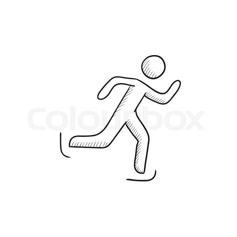 800x800 Speed Skating Vector Sketch Icon Isolated On Background. Hand - Skate Sketch