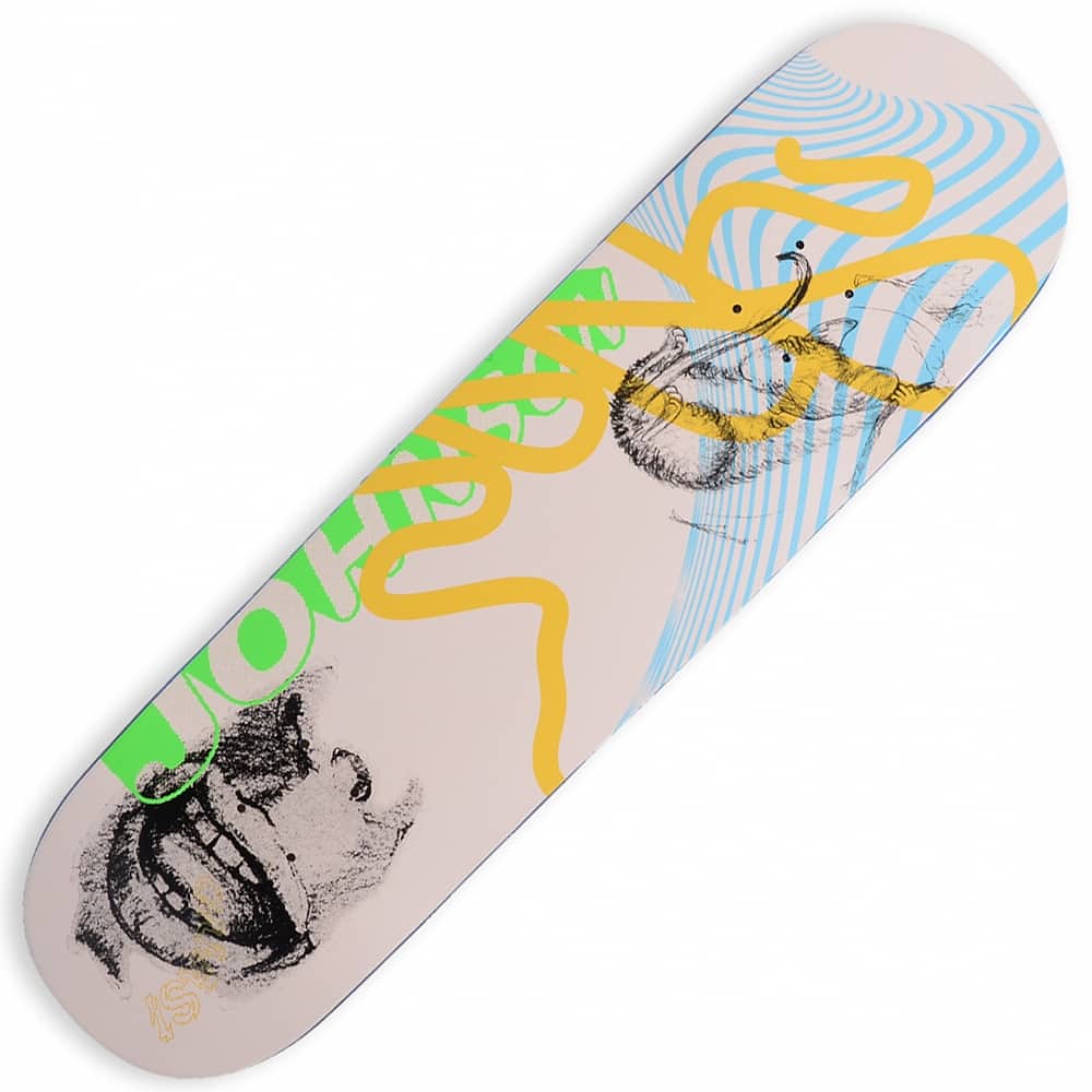 1000x1000 Quasi Skateboards Jake Johnson Sketch Peach Skateboard Deck 8.5 - Skateboard Sketch