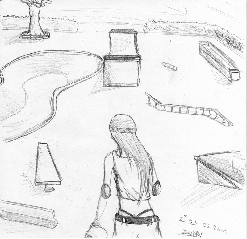 800x776 Skate Park Sketch By Batman The Blind - Skatepark Sketch