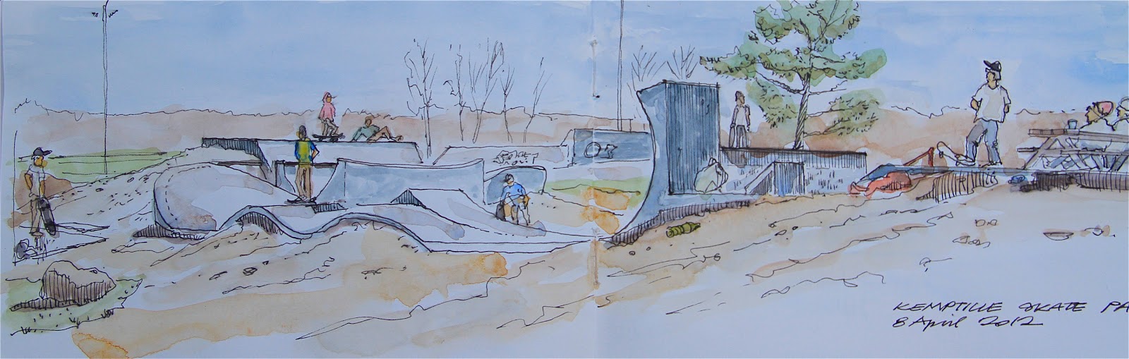 1600x509 Sketch Journal Kemptville Skatepark - Skatepark Sketch