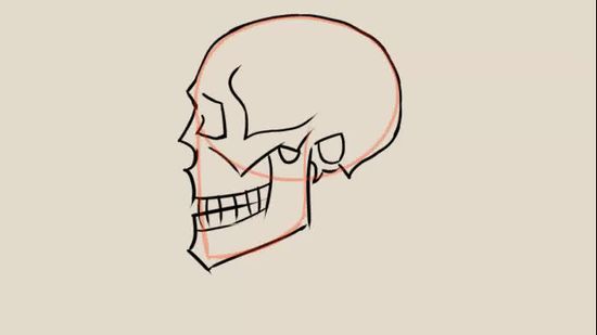 550x309 How To Draw A Skull - Skeleton Face Sketch